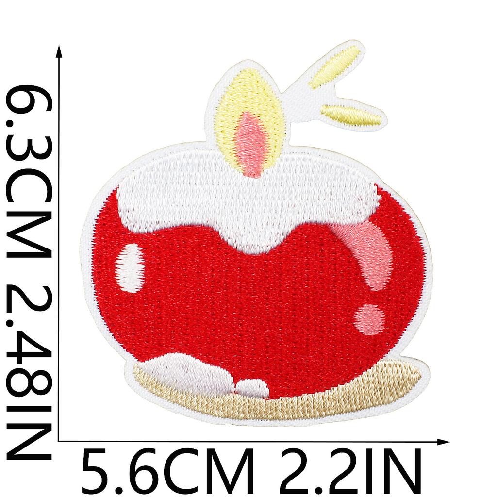 Cartoon Apple Embroidery Cloth Sticker Apple Cake Patch Sticker Children'S Clothes Decoration Stars Apple Embroidery Stamp Boy