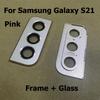 Back Camera Glass Lens For Samsung Galaxy S21 Plus Ultra FE 5G Rear Camera Glass Frame Cover With Adhesive Sticker Glue