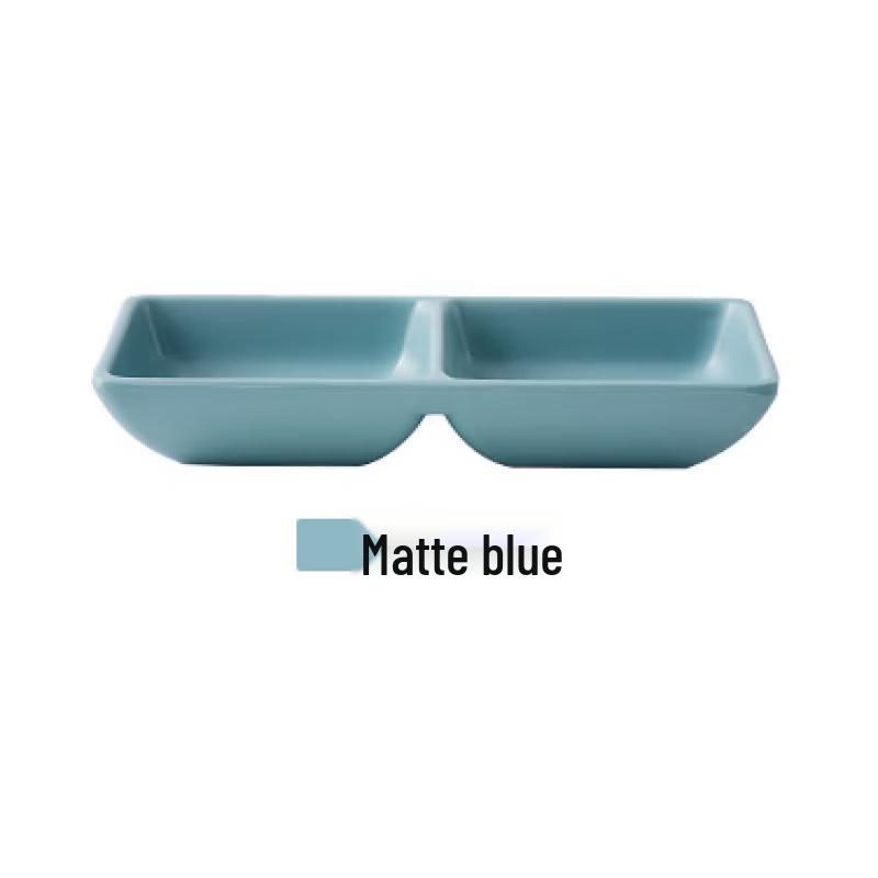 ZISIZ 6-inch Two-Compartment Condiment Dish