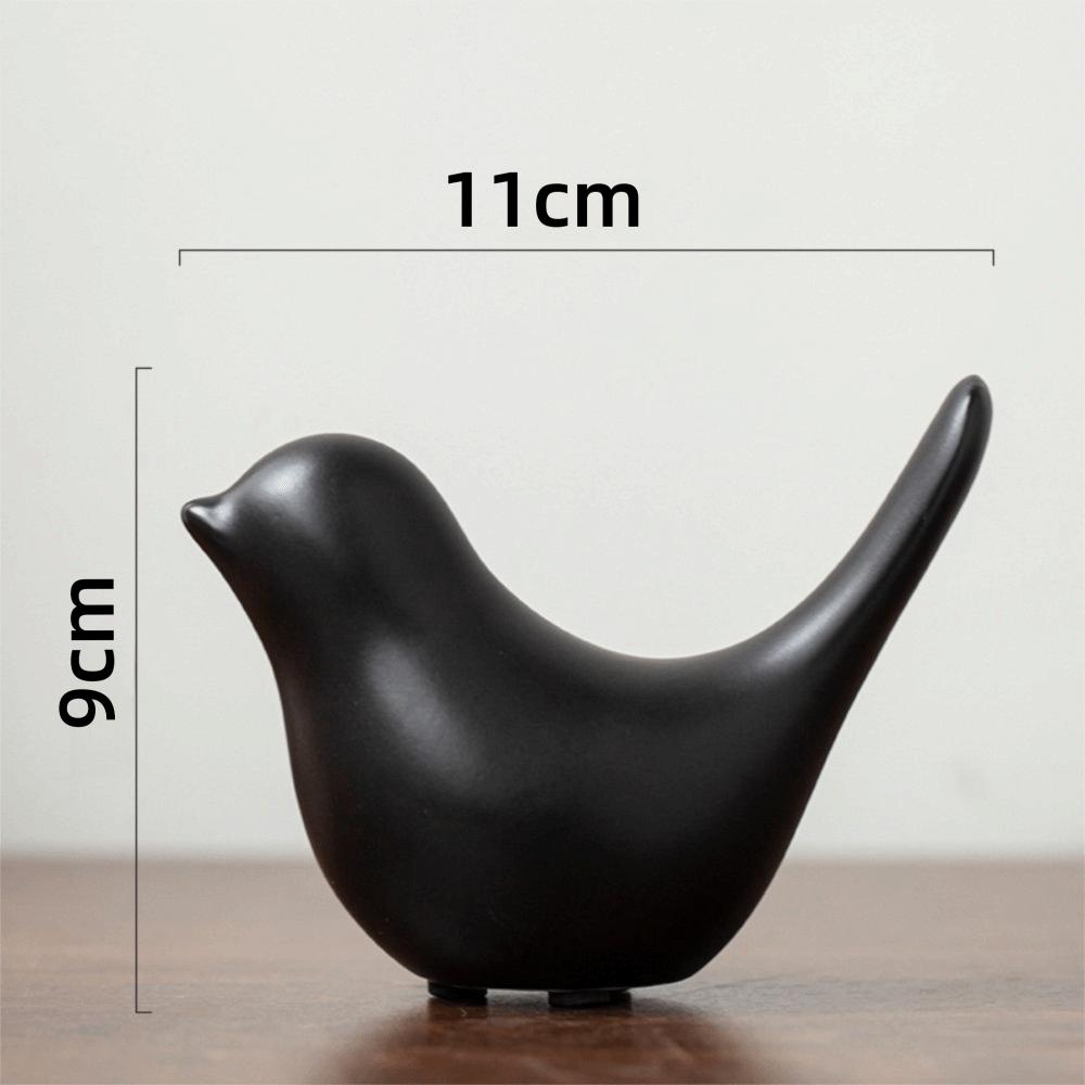 Black White Bird Sculpture Nordic Style Animal Statue Ornaments Bird Ceramic Figurines  Home Decor