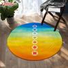Seven Chakra Large-area Decorative Carpet Round Flower of Life Flannel Carpet Modern Home Living Room Floor Mats Bedroom Rug