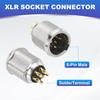 uxcell 8-Pack 6-Pin Mini XLR Male Connector TA4F Jack Adapter Plug Replacement Cable Terminal for Microphone, Audio Amplifier, Mixer, Recording Pen,