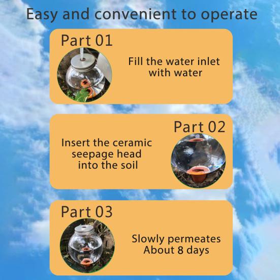 1/2/3 Stück Automatisches Wassersickergerät Selbstbewässernder Pflanzgefäßeinsatz mit Rundkugeldesign Bodenfeuchtigkeitsregler Transparenter Pflanzenbewässerer