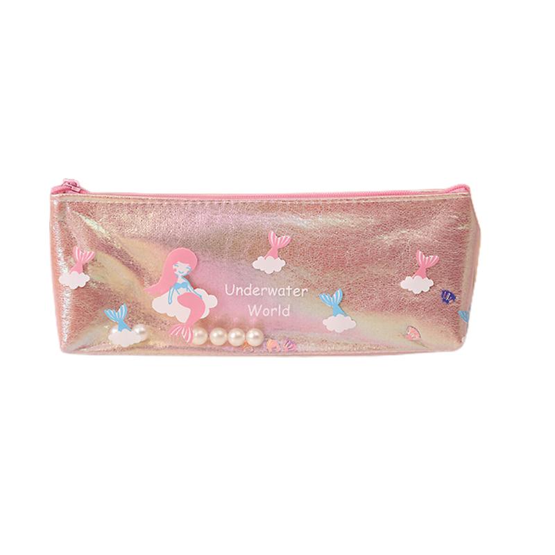 Kawaii Mermaid Pencil Case Large Capacity Primary School Students Pencil Bag School Supplies For