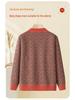 Fleece-lined Wool Cardigan for Women, Ideal for Middle-aged and Elderly Ladies, Thick Warm Sweater for Autumn/Winter, Perfect for Ages 60+.