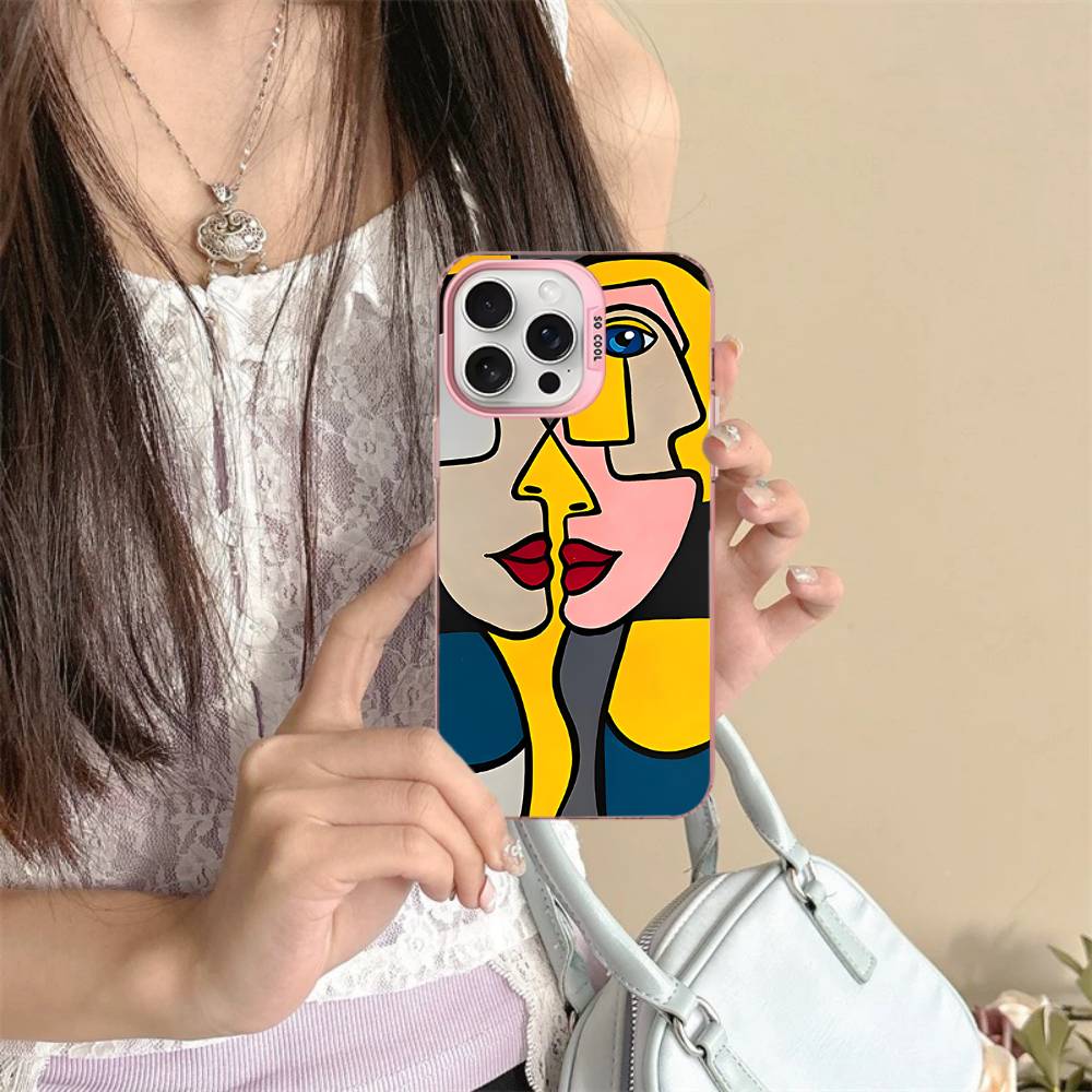 Picasso Abstract Art Phone Case For IPhone 16 15 14 13 12 11 Pro Max 17 Plus Colorful Cover