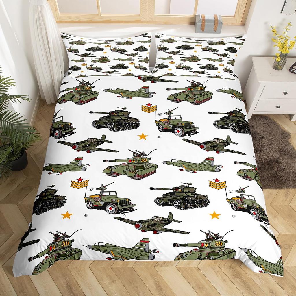 Tank Duvet Cover Set For Teens Adults Queen Quilt Covers Lightweight Down Bedroom Decor 2 Pillowcases 1 Duvet Cover No Comforter