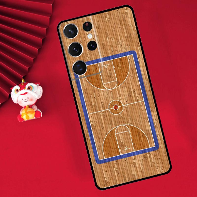 Basketball Court Case For Samsung Galaxy S25 S26 Ultra S21 S22 S20 S23 S24 Ultra Plus S10 S25 FE Cover Funda