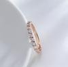 Simple Wedding Rings For Women Square Natural Zircon  Rose Gold Rings Fashion Party Daily Fine Jewelry Best Gift