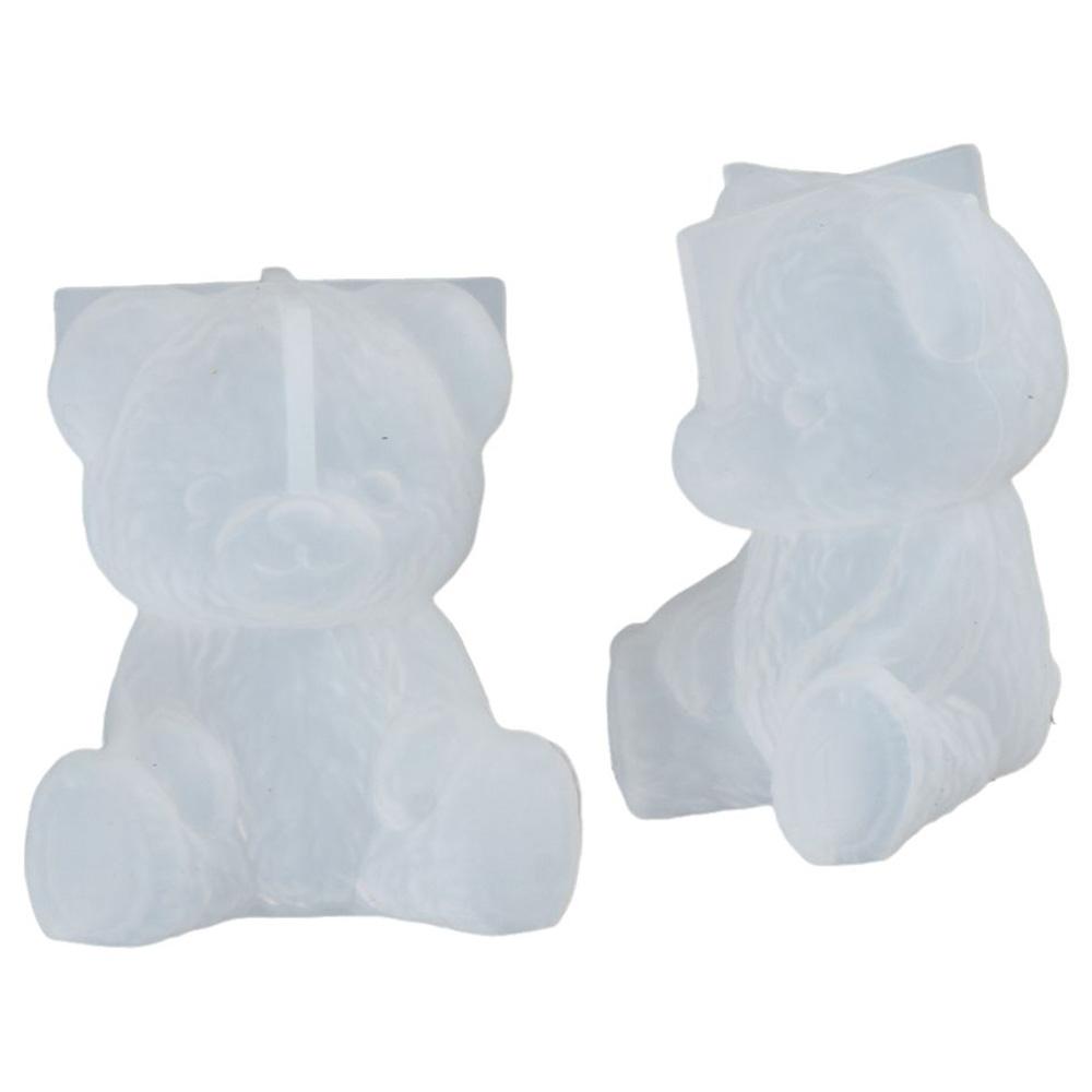 

2шт милые животные DIY Медведь силиконовые формы из смолы DIY поставки мыло плесень ремесло