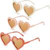 Heart Love Shaped Sun Glasses Glasses for Children Boys Girls UV400 Eye Protection Sunglassese Summer Outdoor Beach Adorable Eyewear for Kid