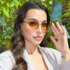 Fashion Rimless Triangle Sunglasses Women Trendy Personality Stylish Sun Glasses