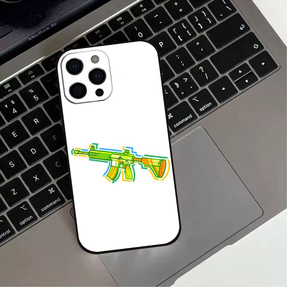 M-M-416 K-King Of Guns Phone Case For iPhone 17,16,15,14,13,12,11 Plus,Pro Max,XS,Soft Silicone Black Cover