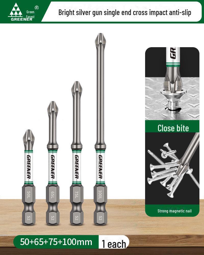 Green Forest Magnetic Non-slip Electric Screwdriver & Flashlight Drill Set