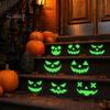 Glow In The Dark Pumpkin Sticker 2Pcs Halloween Glow-in-the-Dark Wall Stickers, & Ghost Face Decals for Indoor Ceiling Door Decor, Night Light