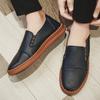Summer Mens Leather Loafers Shoes Breathable Slip On Business Men Casual Shoes Classic Comfy Driving Walking Sneakers Moccasins