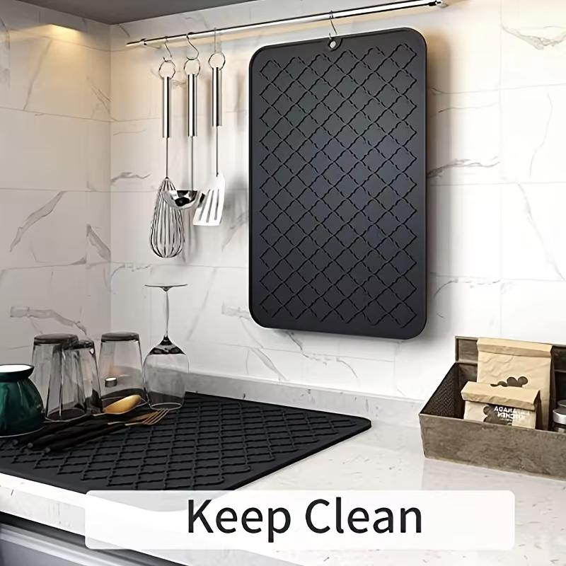 New kitchen countertop dish drying mat silicone drain mat heat resistant non-slip pots and pans coasters placemats tray placemat