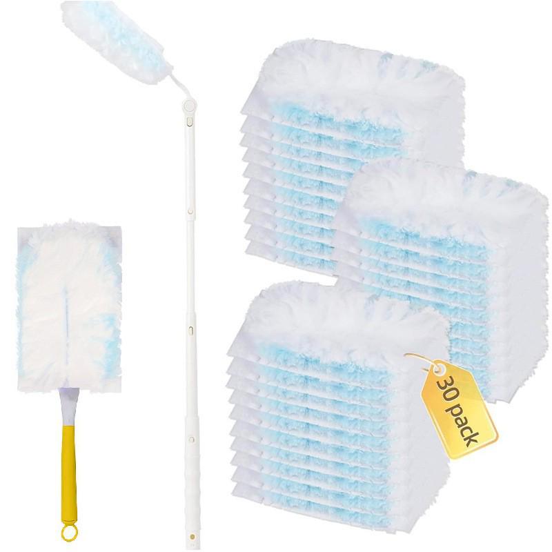 Electrostatic Fluffy Fiber Duster Set for Household and Kitchen