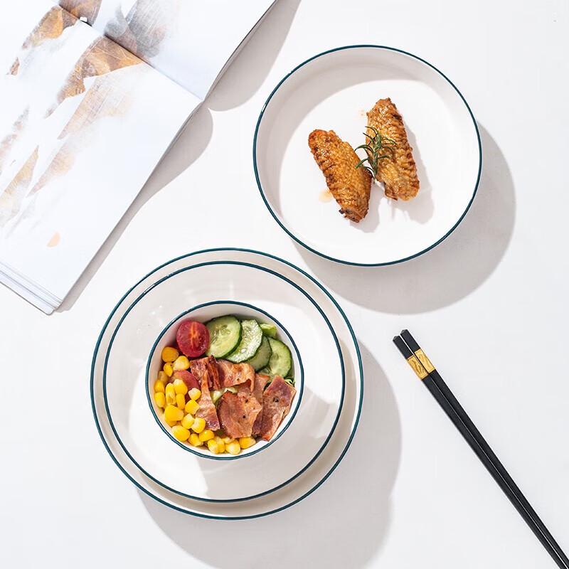 Weidu Simple Wood Grain Dinnerware Set