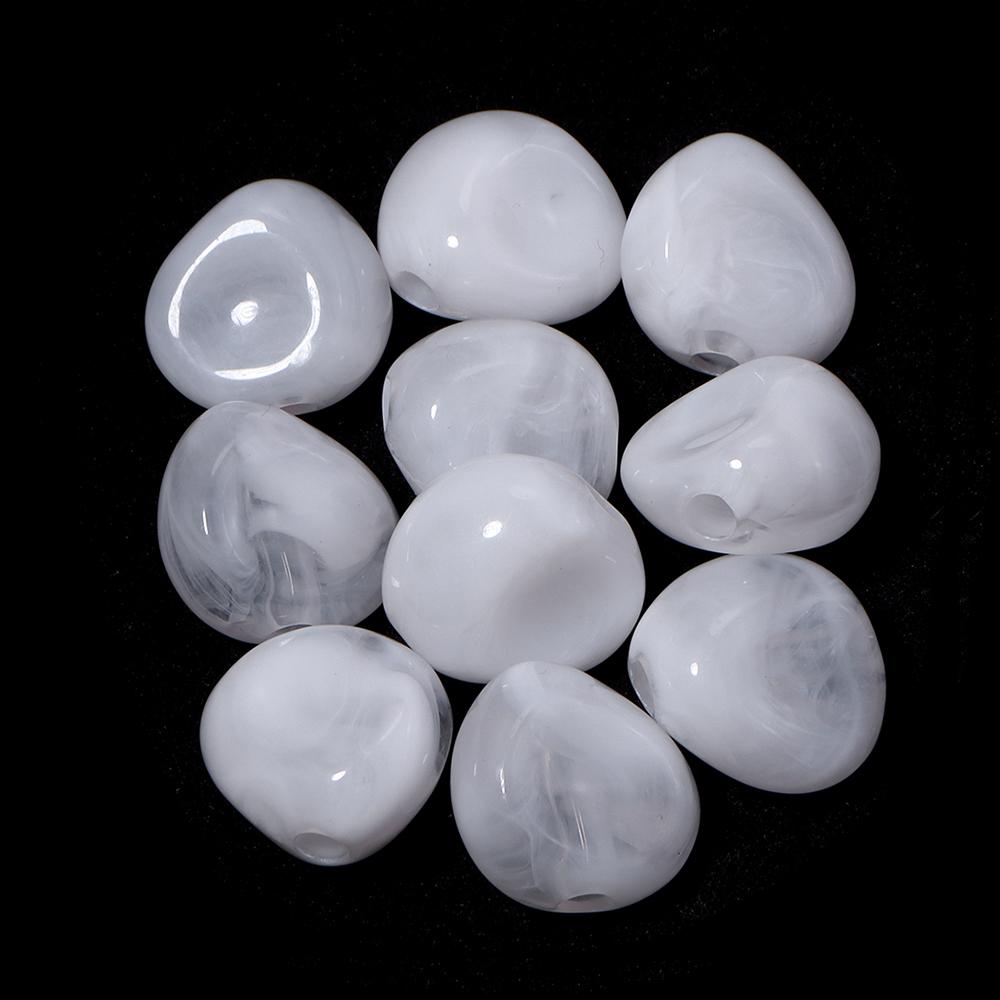 10pcs/lot Irregular Acrylic Beads Dual Color Loose Spacer Beads For Jewelry Making DIY Bracelet Nacklace Earrings Accessories