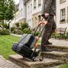 Heavy Duty Foldable Trolley On Wheels, Steel Folding Hand Truck, 75kg, Black and Orange