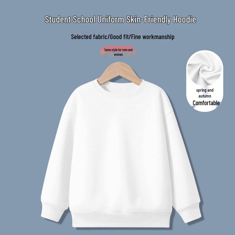 Jungen Sweatshirt mit Fleece-Futter: Warmes, locker geschnittenes Langarm-Oberteil für die Herbst-/Winter-Schuluniform