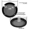 Alliteqwe Aluminum Car Tweeter Speaker Grille Cover Full Metal Mesh Grille for Acoustic Performance, 3 Inch, Black