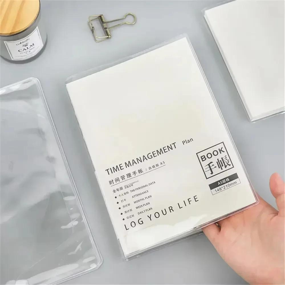 Waterproof PVC Transparent Protective Sleeve for A6 A5 Notebook Journal Planner Book Diary Protect Cover Office Supplies