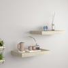 VidaXL Floating Wall Shelves 2 Pcs Oak 40x23x3.8 Cm MDF