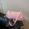 Underarm Women's Bag New Trendy Fashion Solid Color Retro Shoulder Bag Pleated Bow Beautiful Handbag Women