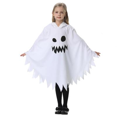 Moerstar Halloween Cosplay Costume for Kids, Glow-in-the-Dark Ghost Poncho, One-Piece Dress, Devil Costume, for Boys and Girls, Events, Performances,