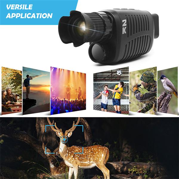 1080P HD Infrared Night Vision Device Dual Use Monocular Camera Digital Telescope Monocular Outdoor Hiking Portable Telescope with 64GB Card