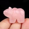 Natural Stone Bear Natural Jade Gemstone Animal Carving Charm Polar Bear Gemstone Crystal Bear Figurine Animal Statue Carving