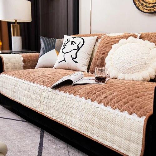 New Corduroy Sofa Mat Hot Selling All-season Universal Seat Cushion with Anti Slip Properties Full Coverage Sofa Cover