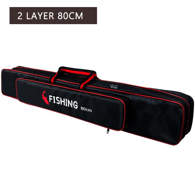 Saci de pescuit portabil multifuncțional Pânză 110/120CM Saci pentru undiță Cutie de depozitare cu două/trei straturi pentru Pesca XA143G