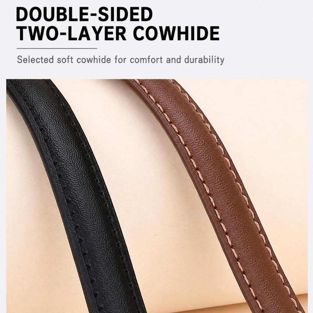 Leather Waist Belt Adjustable Fit Bow Buckle Belt Fashion Women's Belt Daily Outfits