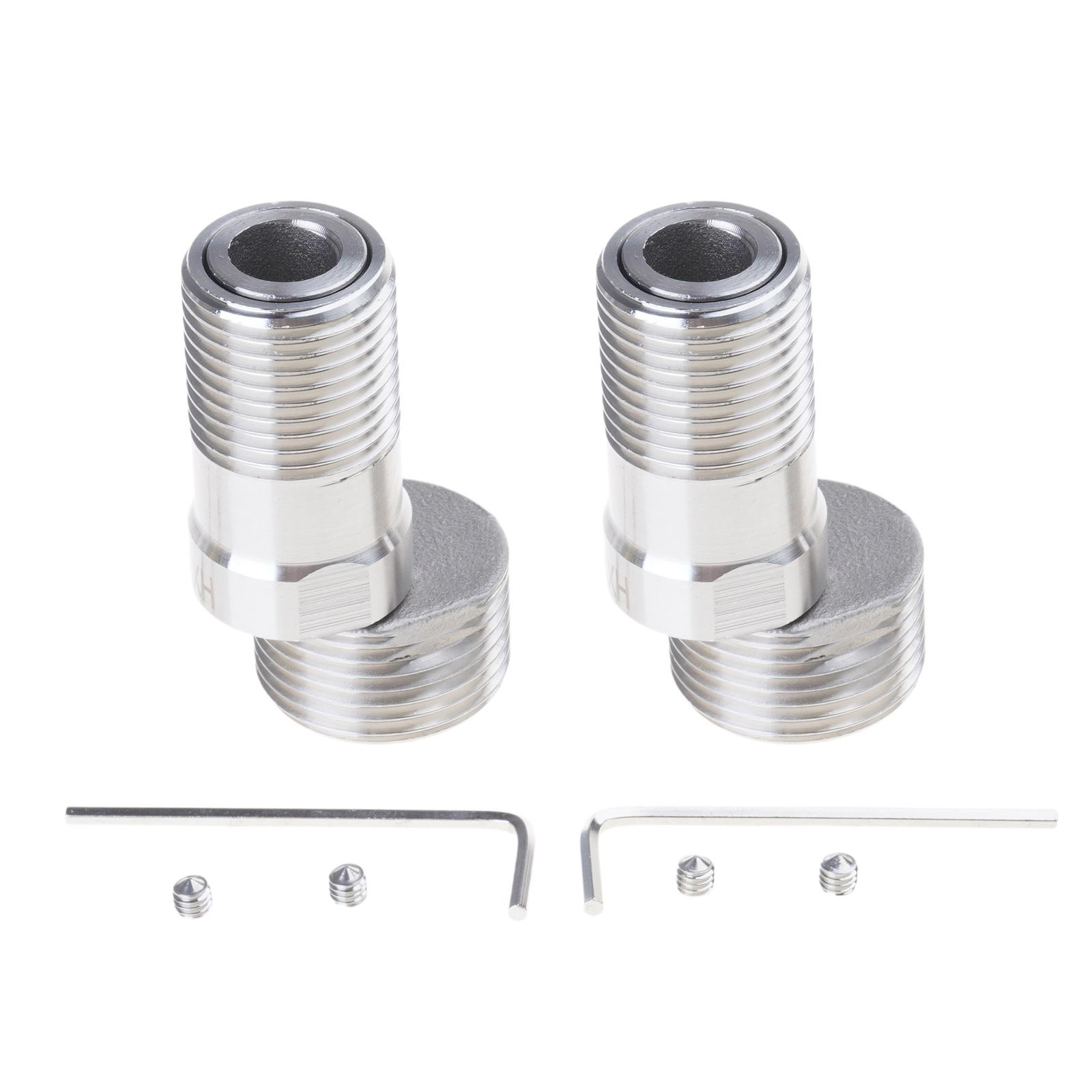 

2 штуки регульовані адаптери для душового змішувача з нержавіючої сталі, поворотні S-з єднувачі для щоденного використання на кухні та у ванній кімнаті L