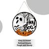 Front Door Sign Ghost Pumpkin Door Wreath Spider Web Round Halloween Wreath Decorations For Home Mantle Living Room Entryway