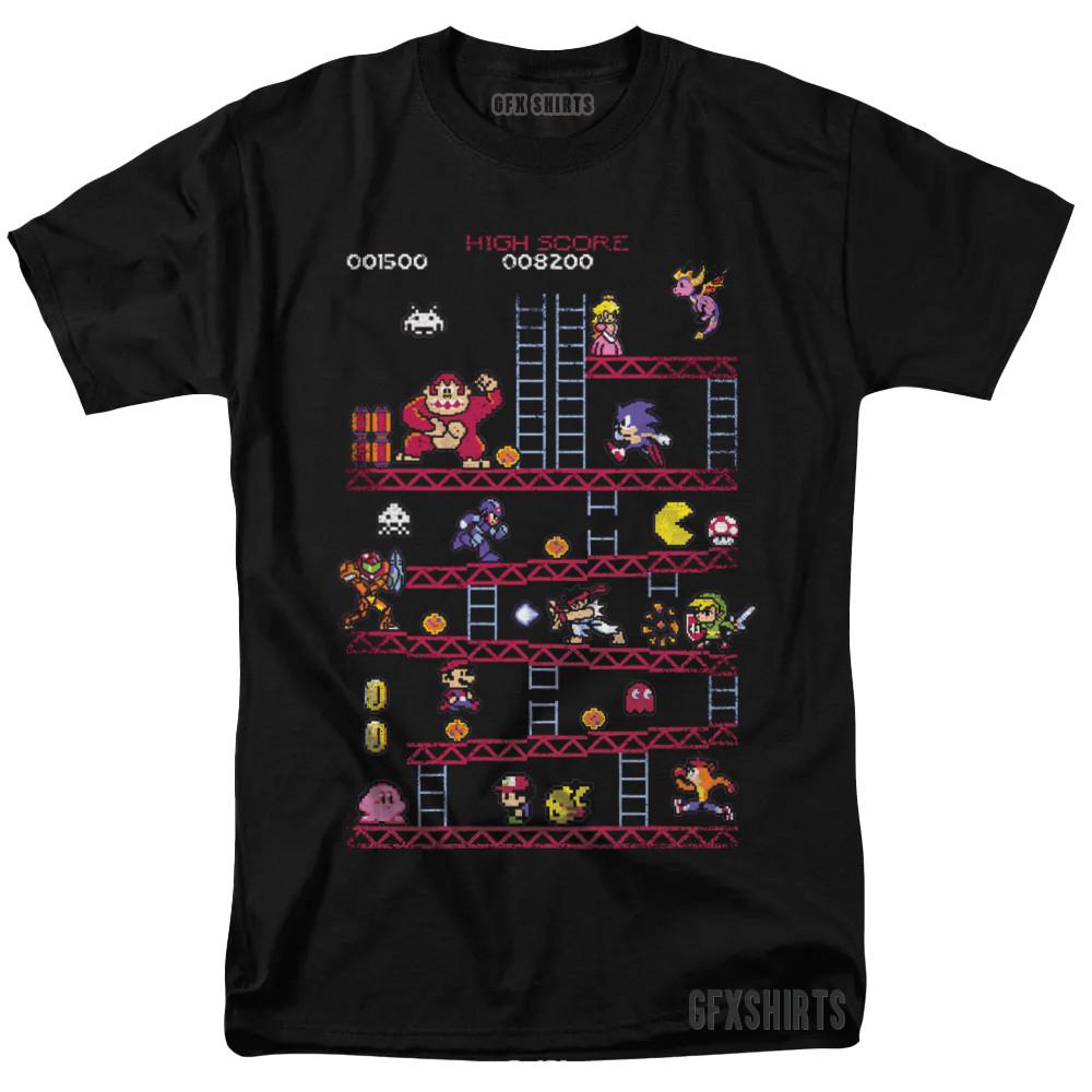 Retro Game Arcade Shirt Classic Games Shirt Retro Vtg Graphic Design T-shirt S