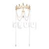 Lolita Corona Aureola Solare Fascia per Capelli Catena di Perline con Nappe Ali d'Angelo Fascia con Spine di Rosa Gotico Vintage Diadema Mary Barocco Copricapo