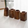 Wooden Desk Accessories Pen Storage Box Black Walnut Pen Holder Polishing Design Desktop Storage Supplies Walnut Pen Holder