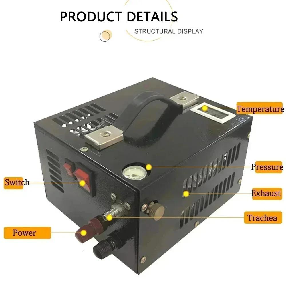 Compresor de Aire Recargador de Bomba PCP 12V 110V 220V 300bar 4500Psi 30Mpa Para Caza Buceo Bomba de Aire para Coche Neumático de Motocicleta