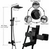 Black/Silver Bathroom Faucet Chrome/Black Rain Shower Head Bath Faucet Shower Set Mixer Wall Mounted Bathtub Shower Mixer Tap Shower Faucet