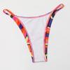 2023 Women's European and American Printed Three-Piece Lace-Up Bikini Swimsuit