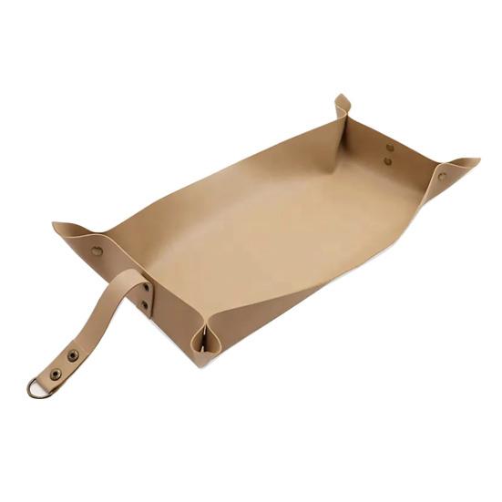 

Plants Repotting Mat Foldable Faux Leather Garden Potted Plant Mat with Metal Buckles Waterproof Reusable Transplanting Tray L хаки