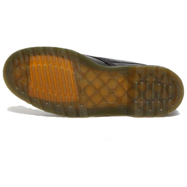 Dr. Martens Cabbott Leather Glossy Classic Front Zipper Short Boots Unisex boots Black 27855001