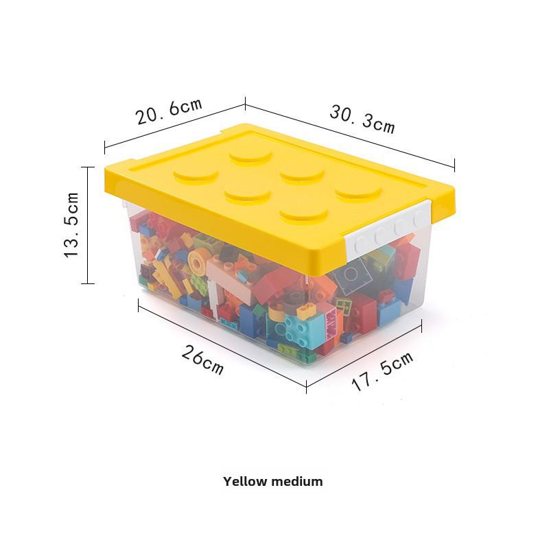 Große transparente Lego Aufbewahrungsbox mit Deckel für Kindergartenspielzeug