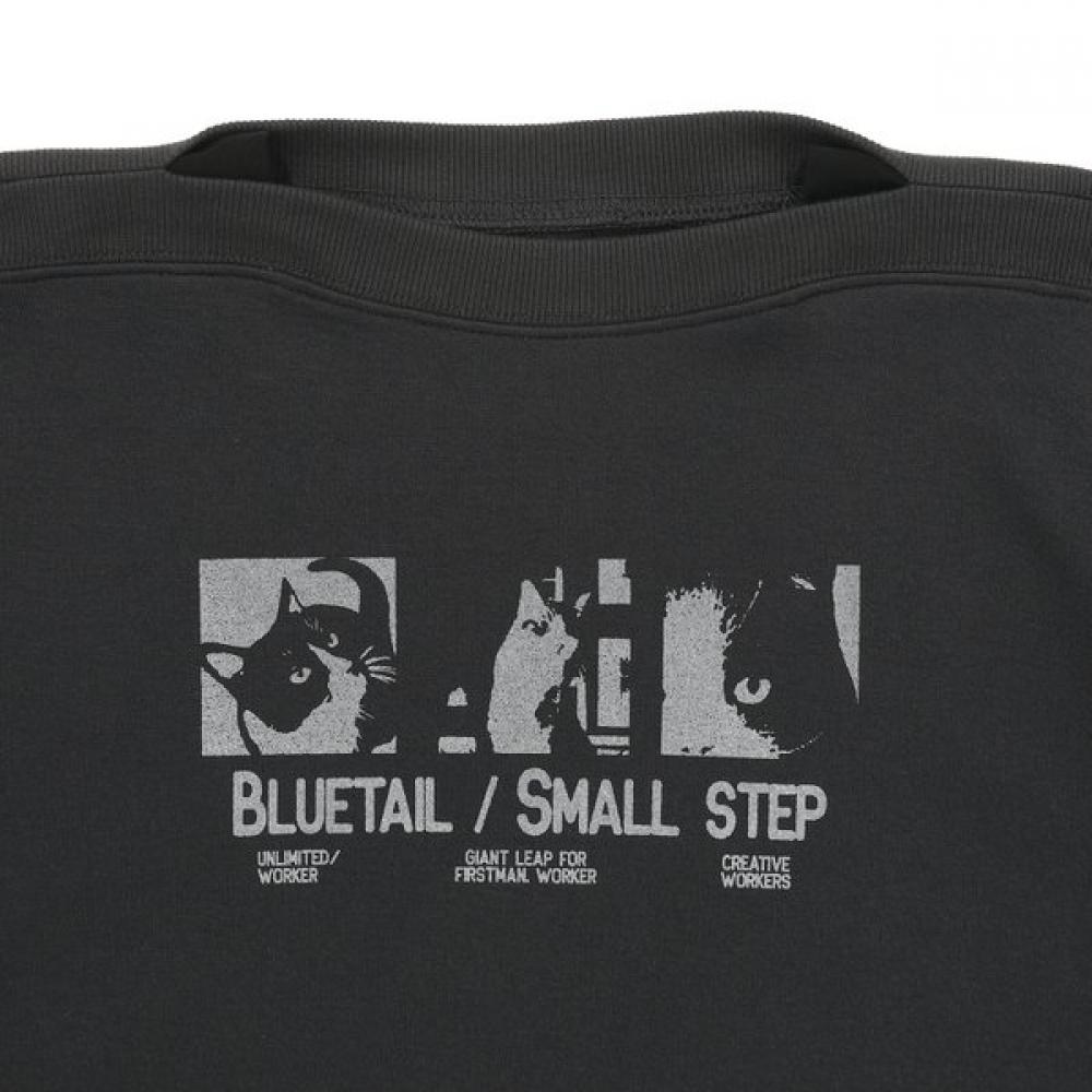 Bluetail Charcoal Gray Wide Neck Sweatshirt Azg4ts03cg