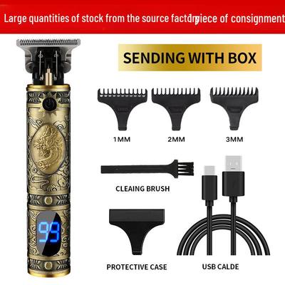 LCD Display Rechargeable Hair Clipper for Men - Oil Head Trimmer