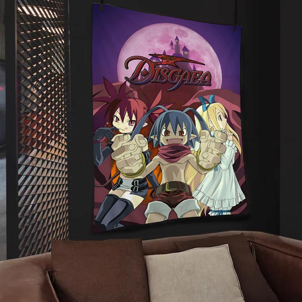 Disgaea Game DIY Wall Tapestry Art Science Fiction Room Home Decor Wall Art Decor 100X70CM